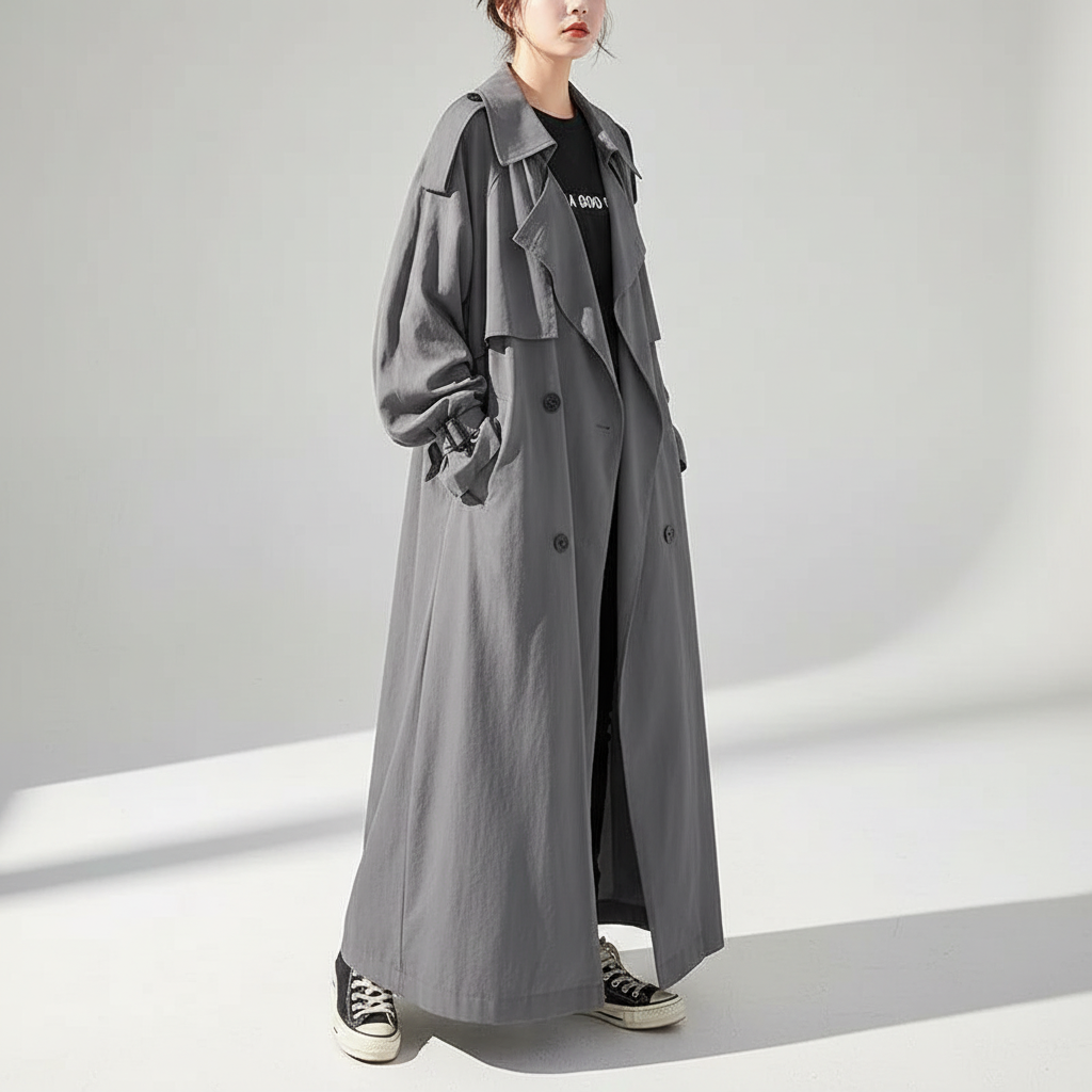 Oversized Long Trench Coat - Scarlett - Image 5