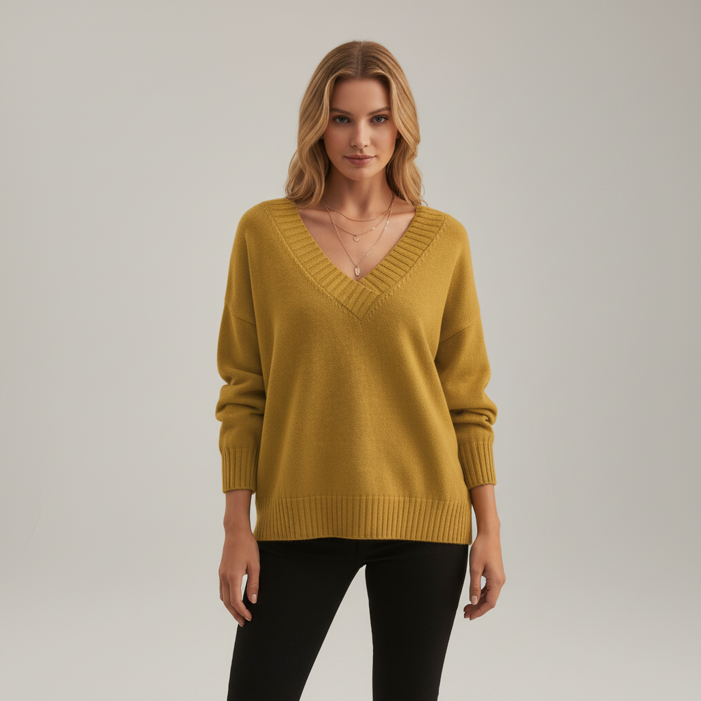 Pullover with V-neck - Angelika - Image 9