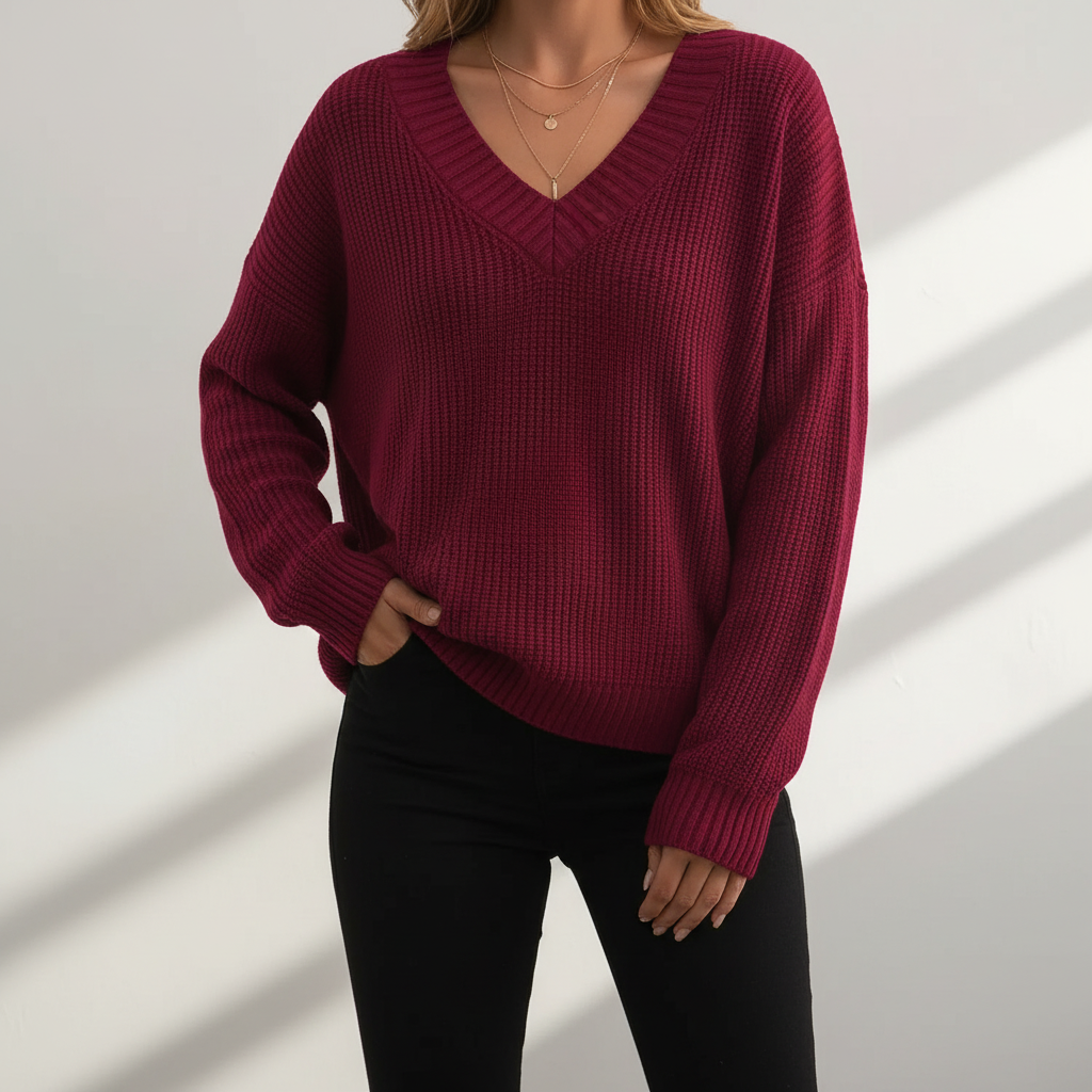 Pullover with V-neck - Angelika - Image 10