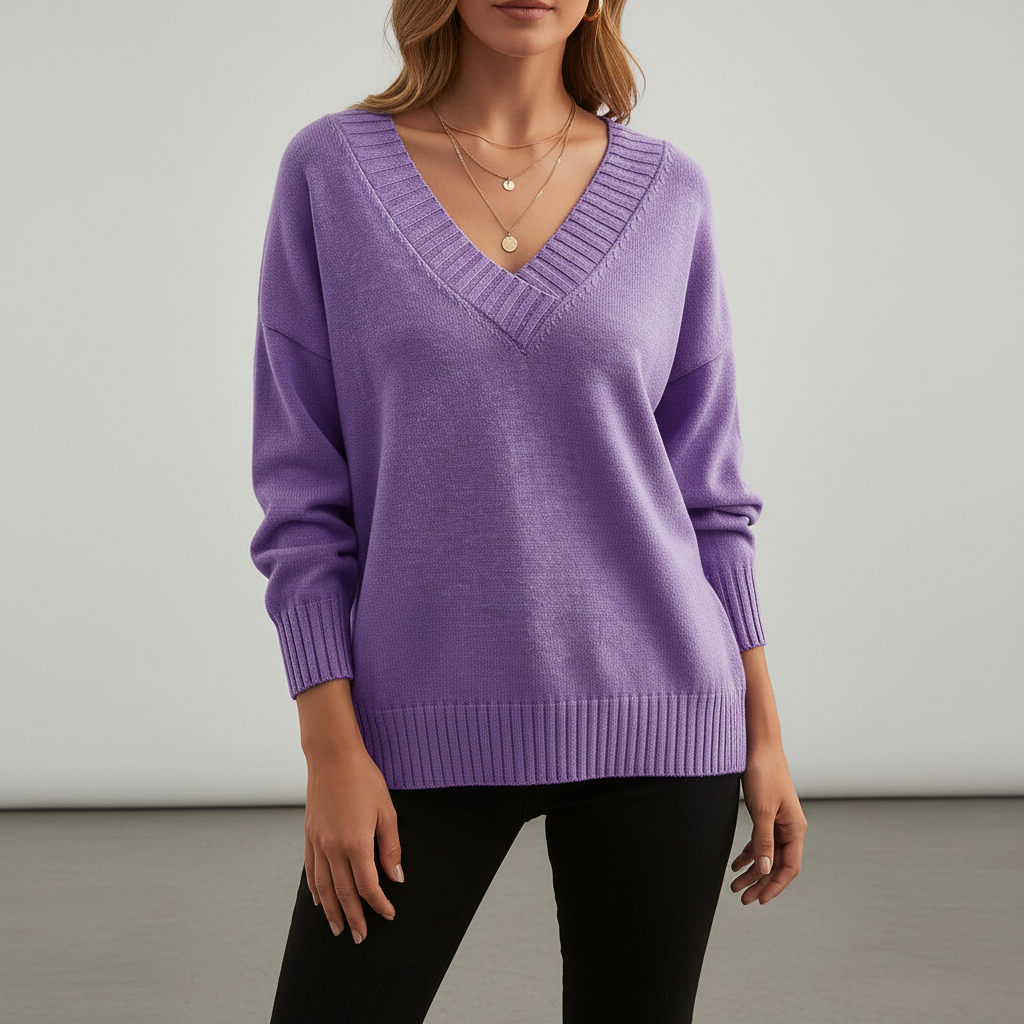 Pullover with V-neck - Angelika - Image 13
