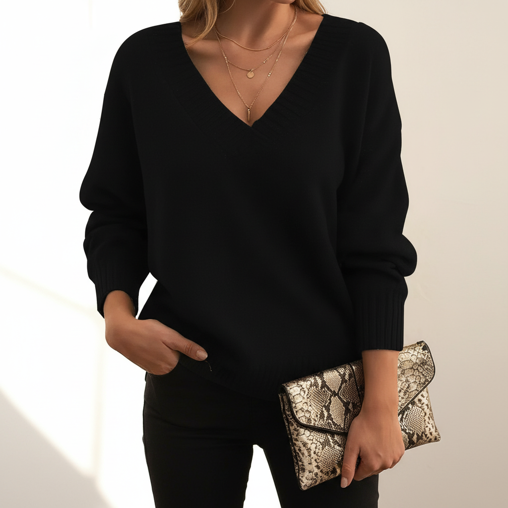 Pullover with V-neck - Angelika - Image 2