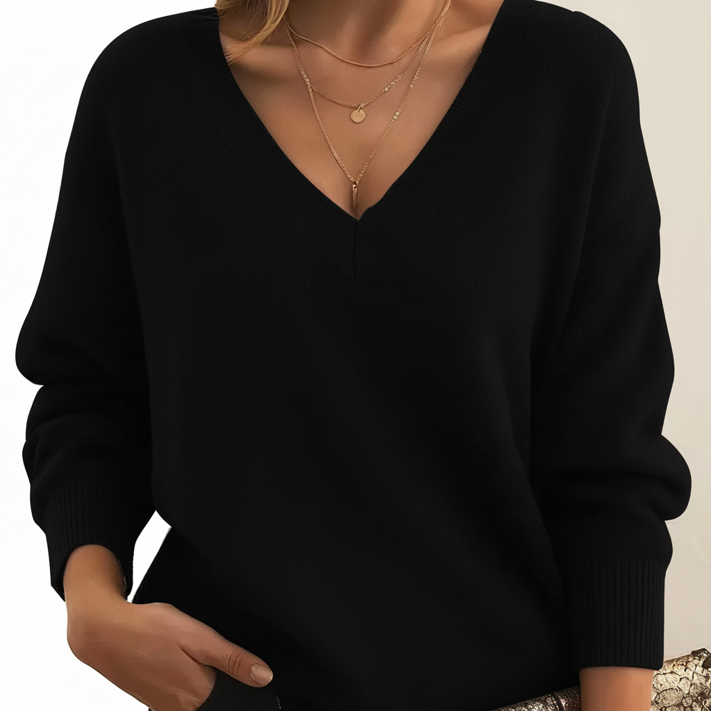 Pullover with V-neck - Angelika - Image 4