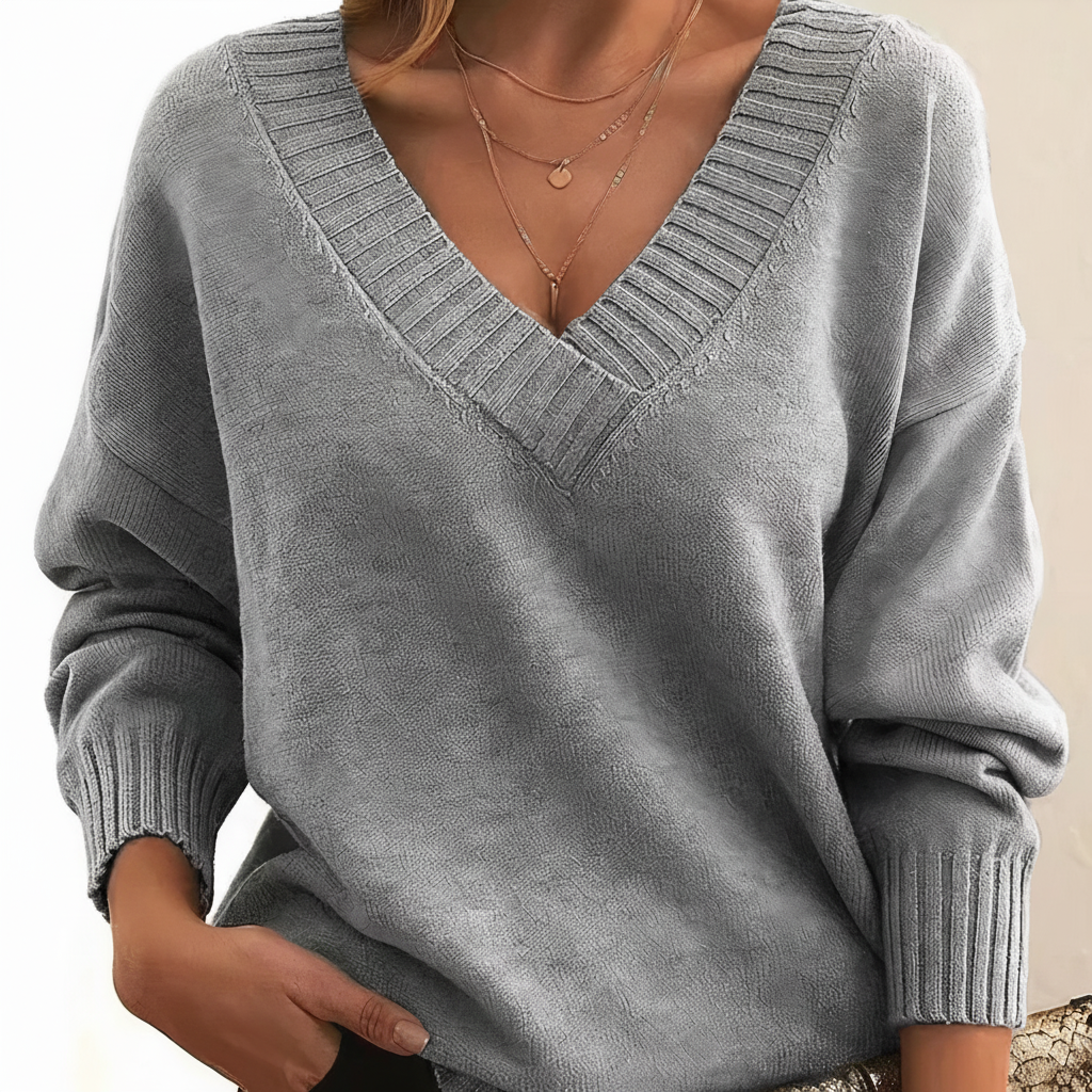 Pullover with V-neck - Angelika - Image 8
