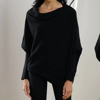 Asymmetric Oversized Women's Sweater - Sophia - Image 3