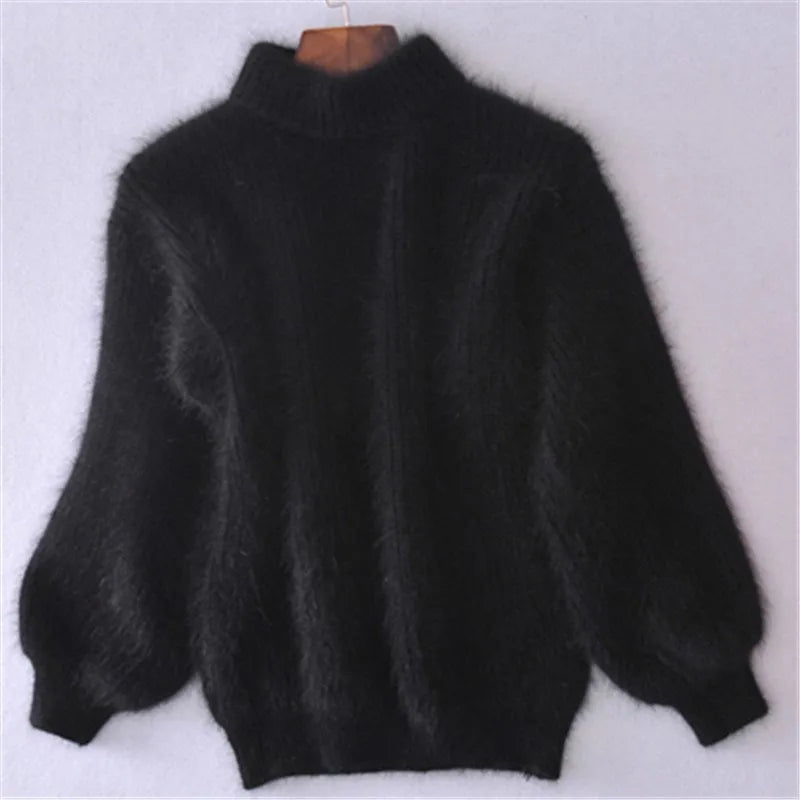 Casual Angora Knitted Women's Sweater - Livia - Image 8