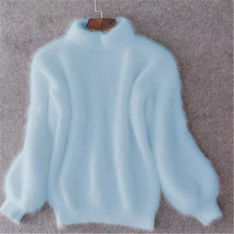 Casual Angora Knitted Women's Sweater - Livia - Image 1