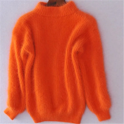 Casual Angora Knitted Women's Sweater - Livia - Image 5