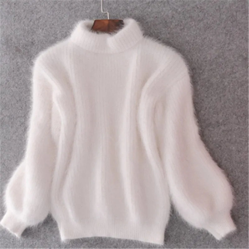Casual Angora Knitted Women's Sweater - Livia - Image 2