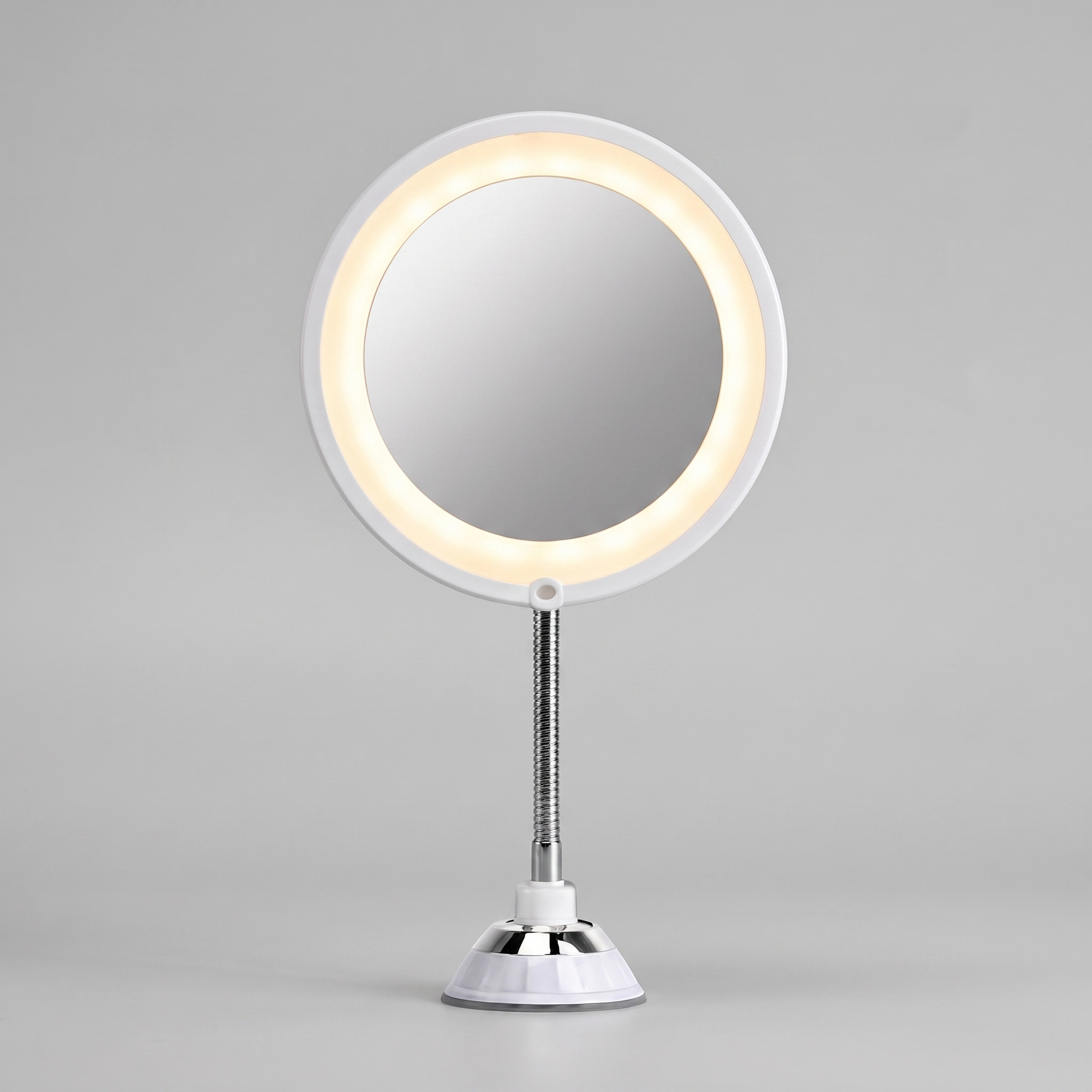 LED magnifying vanity mirror front