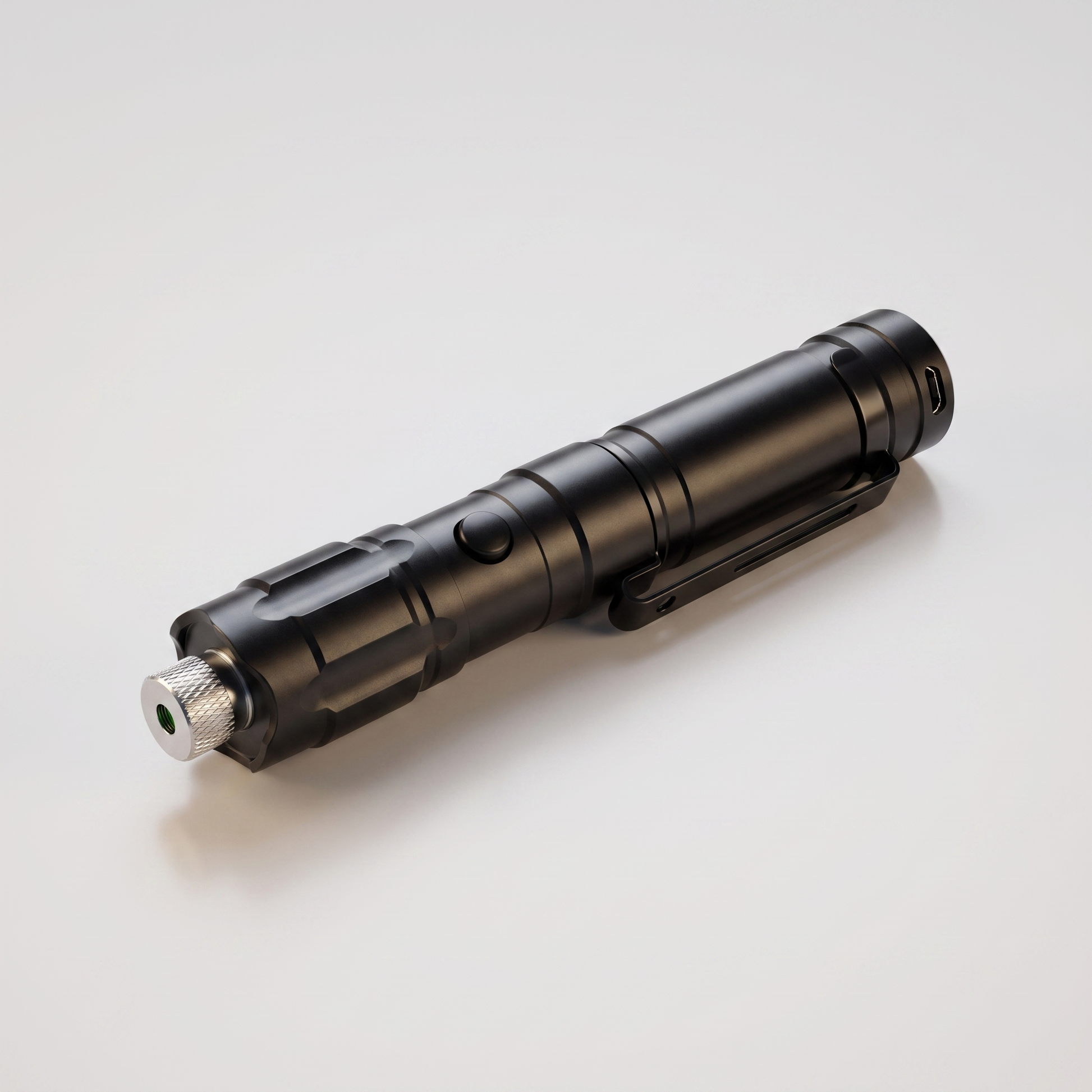 Green laser pointer angled