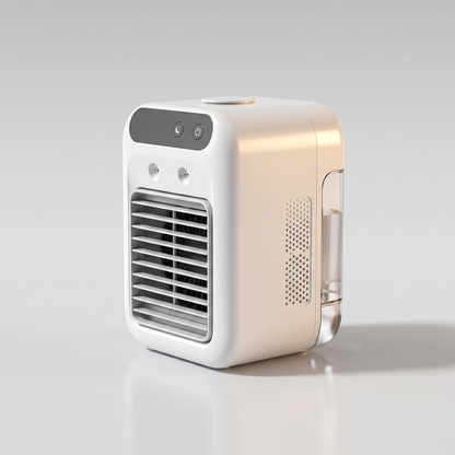 Desktop portable air cooler angled
