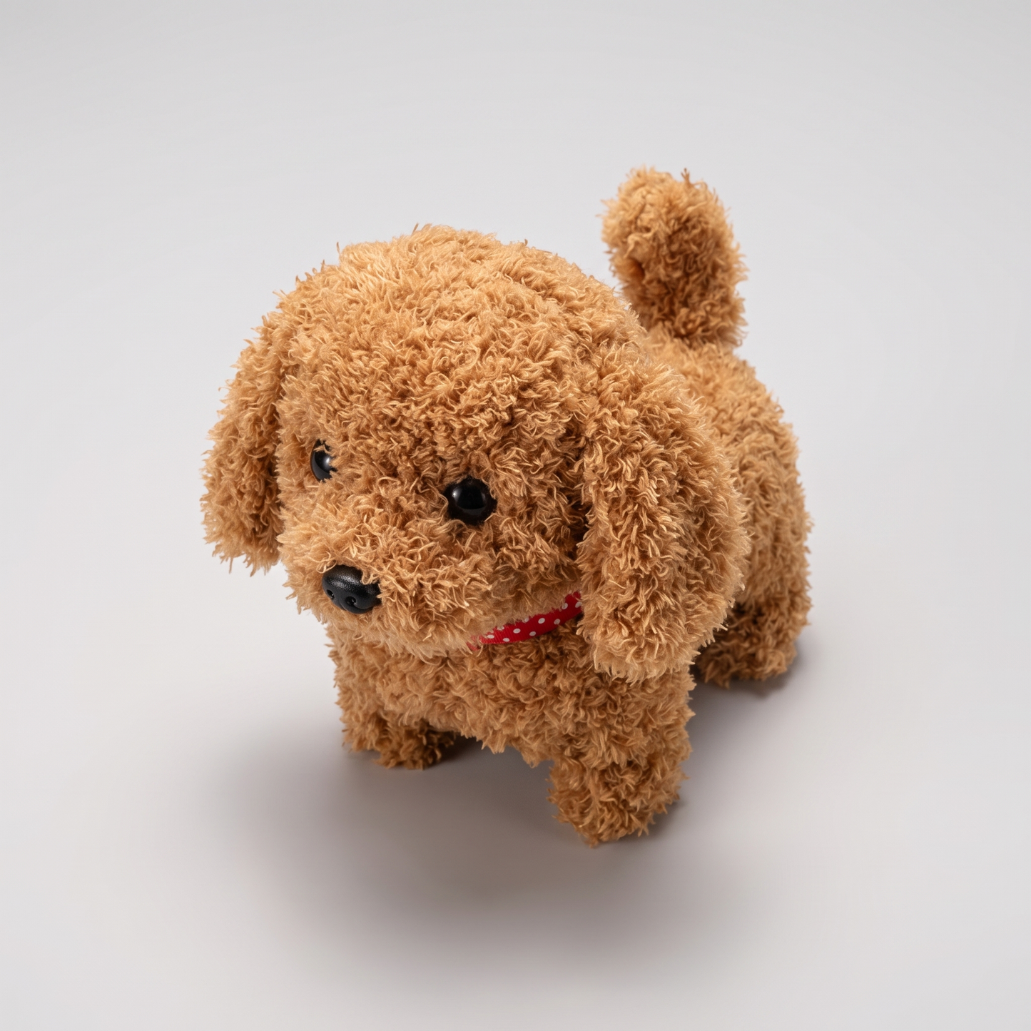 Interactive plush dog top