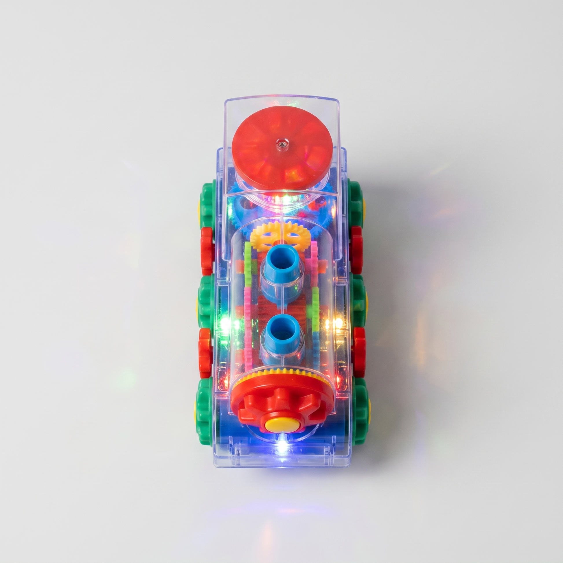 Light-up musical toy train top