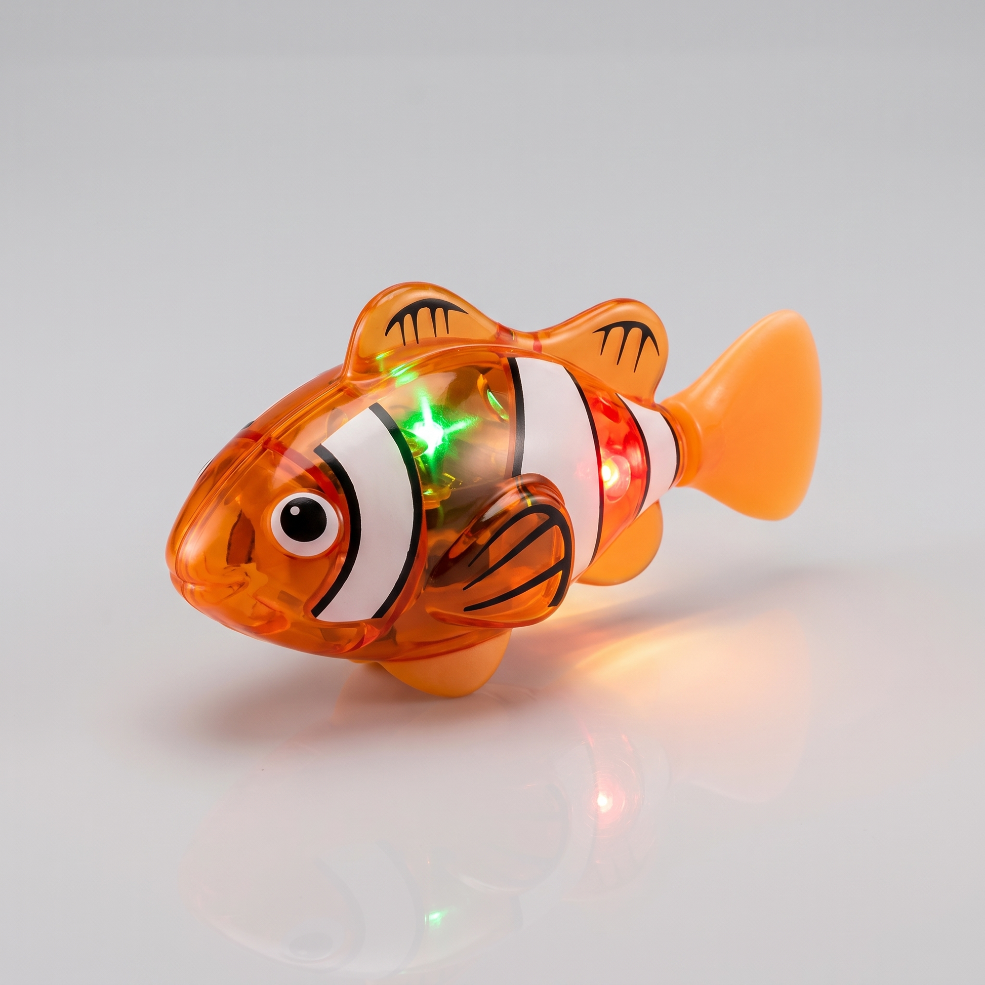 LED floating fish bath toy angled