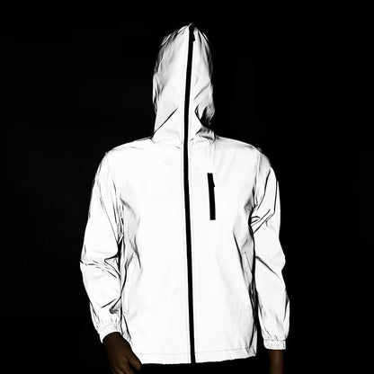 High-Reflective and Waterproof Unisex Rain Jacket - LumiSafe - Image 4