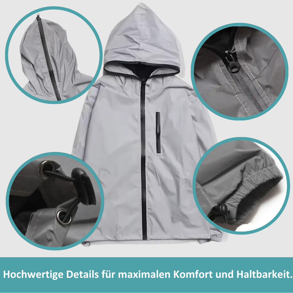 High-Reflective and Waterproof Unisex Rain Jacket - LumiSafe - Image 7