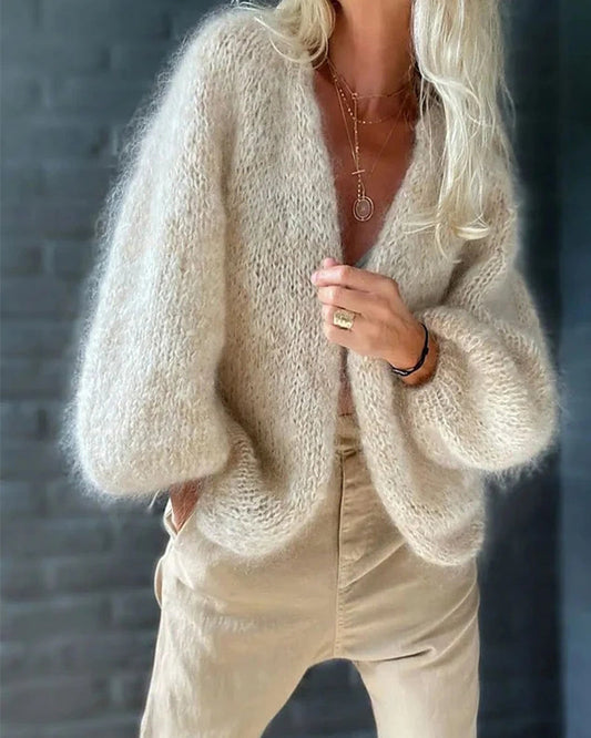 Informal Cardigan with Long Flared Sleeves - Maya - Image 1