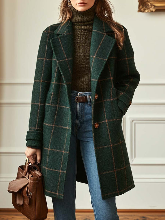 Jennifer Wool Check Coat - Image 1