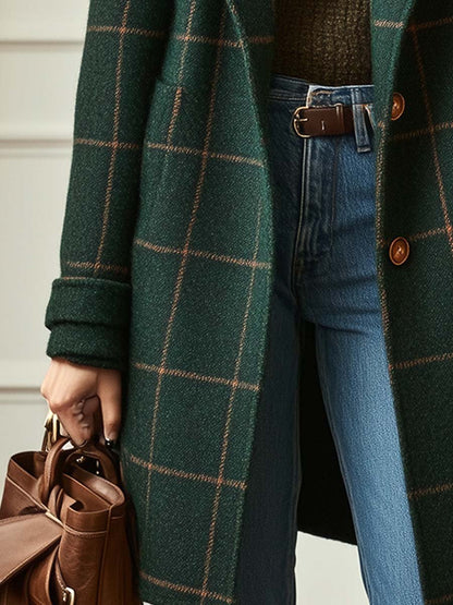 Jennifer Wool Check Coat - Image 4