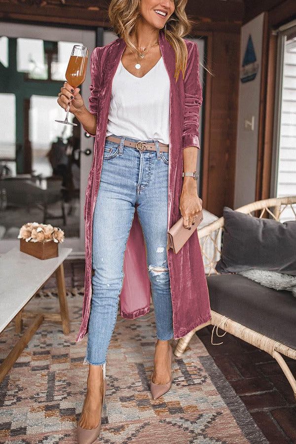 Ladies Stylish Suede Kimono Jacket - Isabella - Image 10