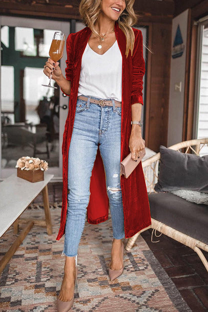 Ladies Stylish Suede Kimono Jacket - Isabella - Image 7