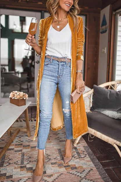 Ladies Stylish Suede Kimono Jacket - Isabella - Image 2