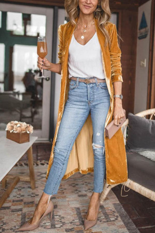 Ladies Stylish Suede Kimono Jacket - Isabella - Image 1