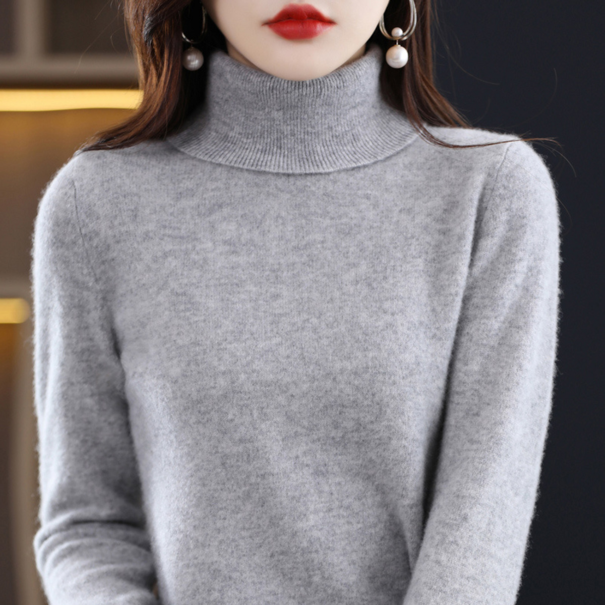 Luxury Cashmere Ladies Turtleneck - Elena - Image 10