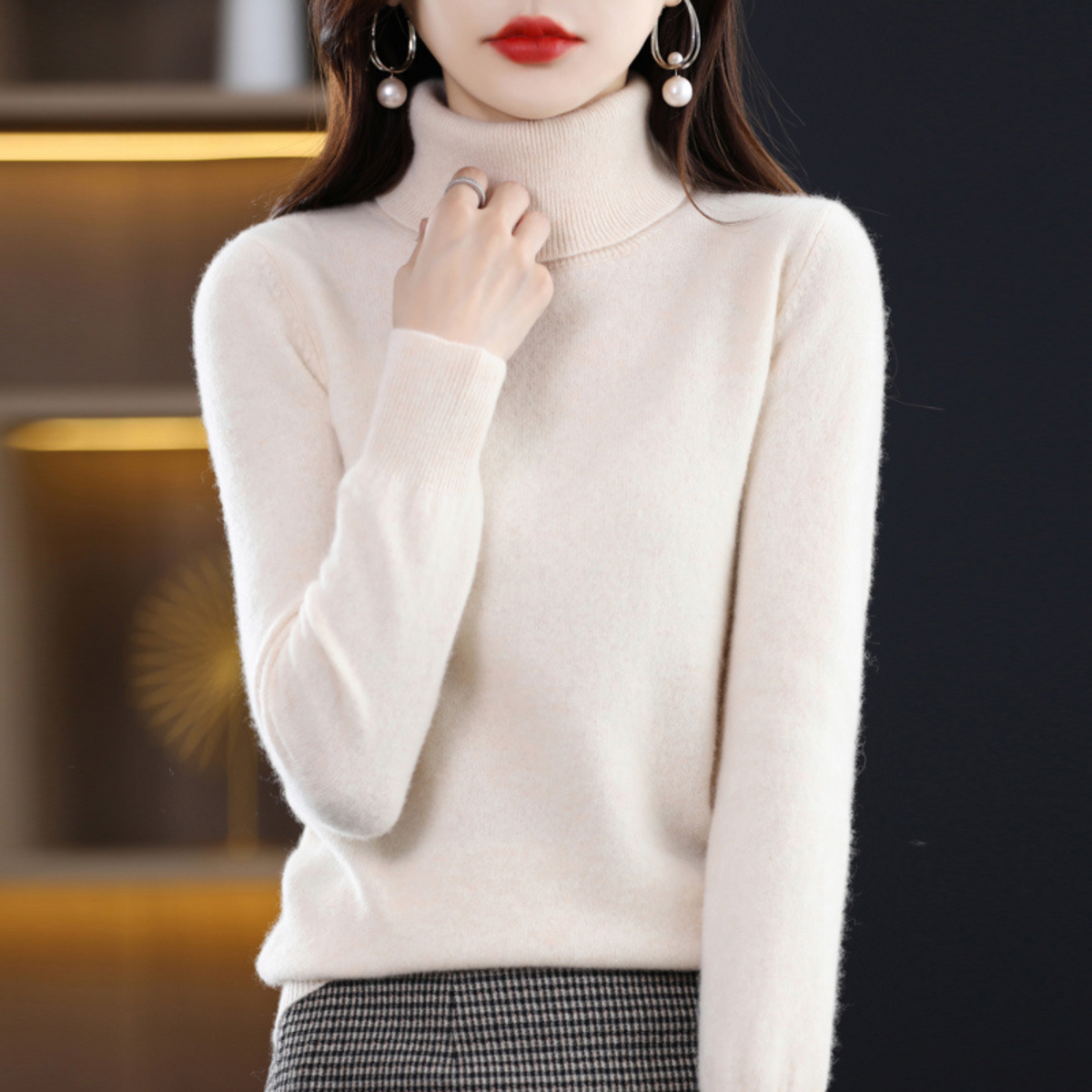 Luxury Cashmere Ladies Turtleneck - Elena - Image 14