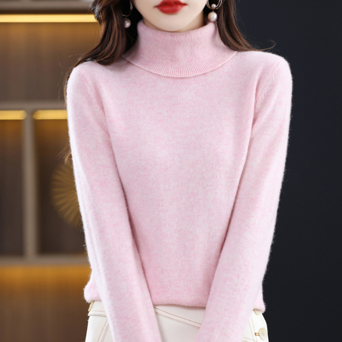 Luxury Cashmere Ladies Turtleneck - Elena - Image 7