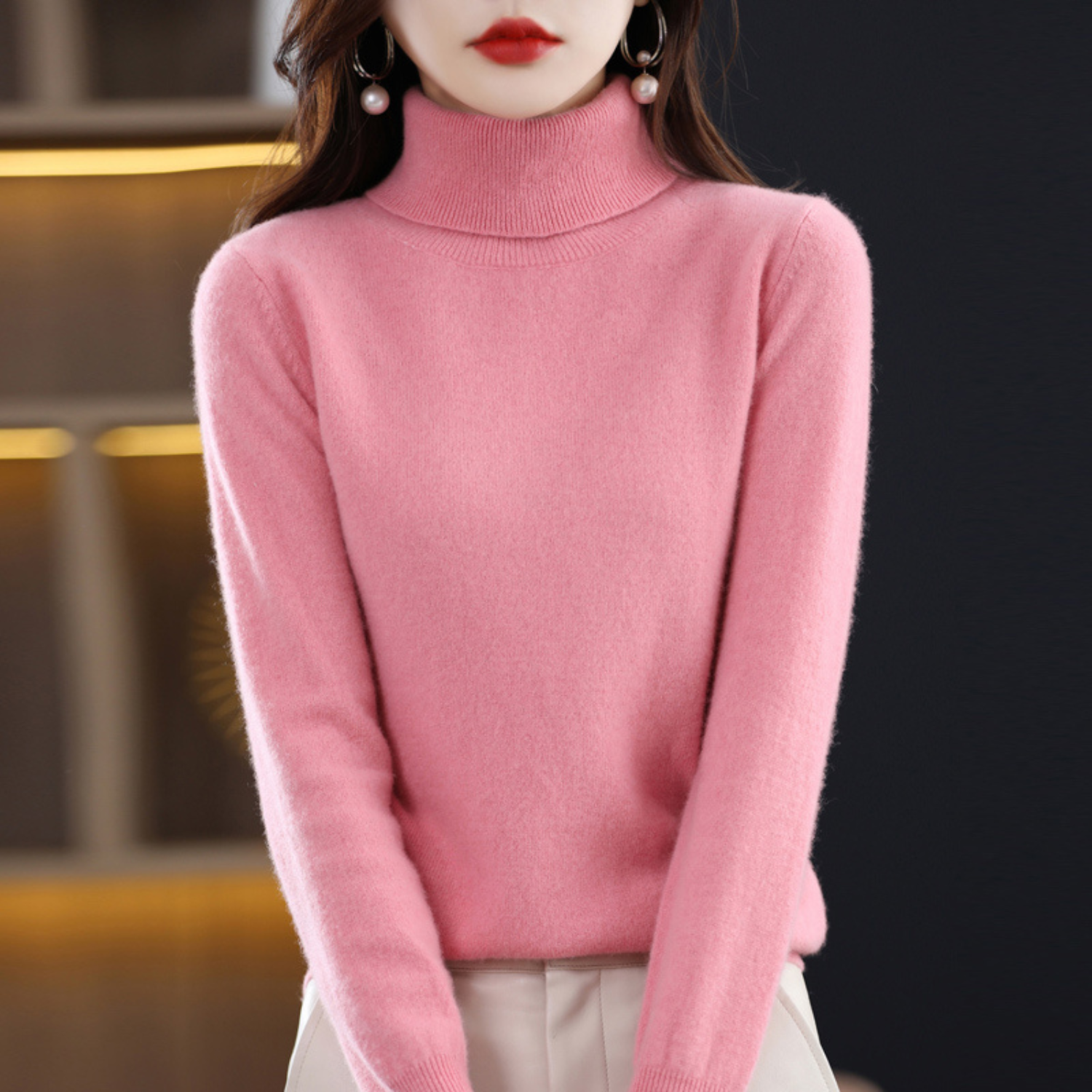 Luxury Cashmere Ladies Turtleneck - Elena - Image 6