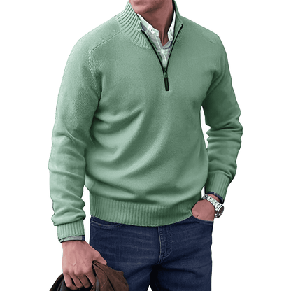 Luxury Cashmere Men's Sweater with Zip - Lucas - Image 9