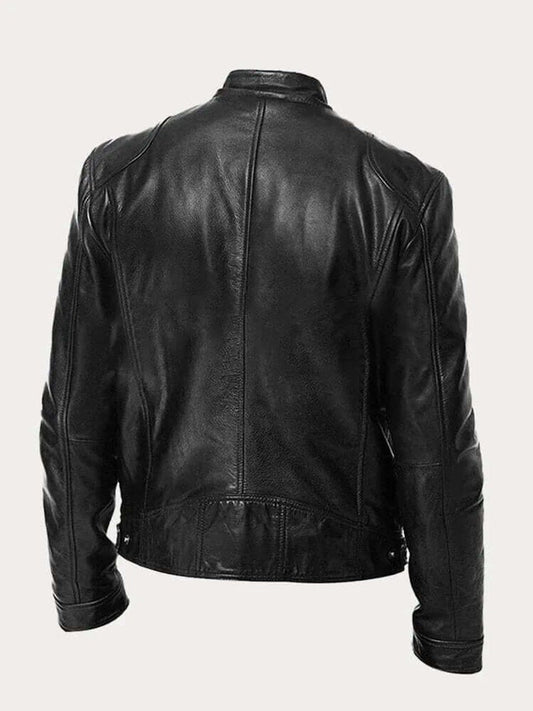 Men's Classic Zip-Up Biker Jacket - Image 1