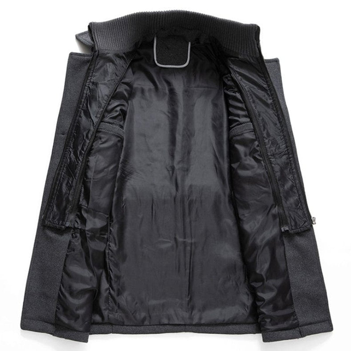 Men's Double-Layer Wool Blend Single-Breasted Overcoat - Image 2