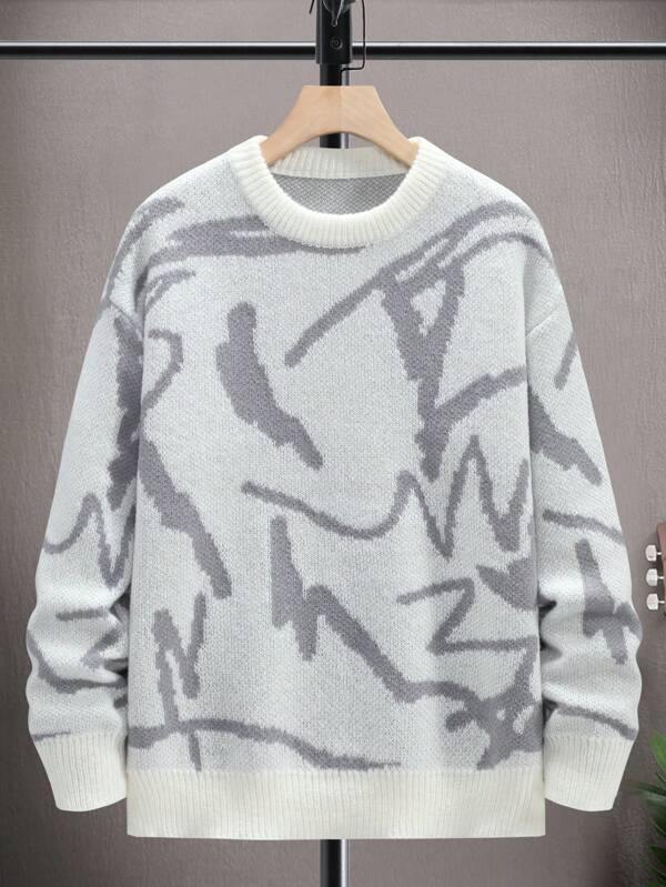 Men's Sweater with Graphic Print - Arvid - Image 1