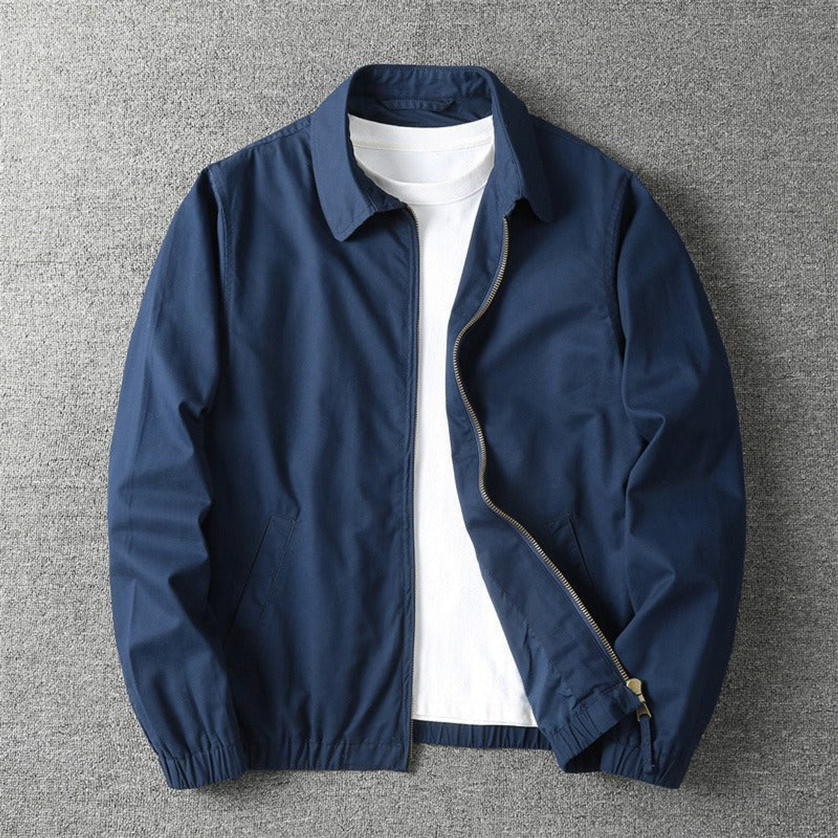 Men's Winter Coat Lightweight Zip-Up Bomber Jacket - Image 3