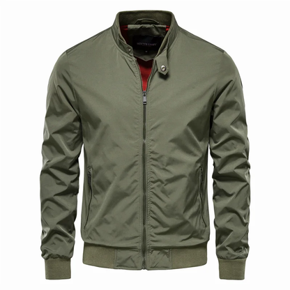 Men's Classic Lightweight Zip-Up Bomber Jacket - Image 2