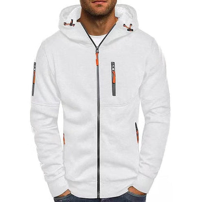 Men's Zip-Up Hooded Knit Sweater Fleece Pullover Hoodie - Image 1