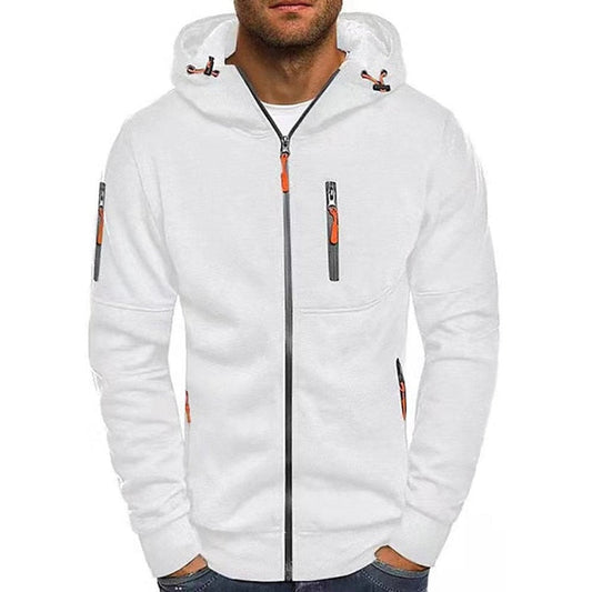 Men's Zip-Up Hooded Knit Sweater Fleece Pullover Hoodie - Image 1