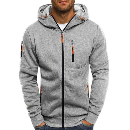 Men's Zip-Up Hooded Knit Sweater Fleece Pullover Hoodie - Image 7