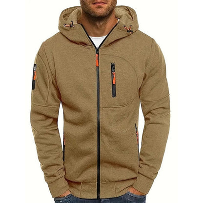 Men's Zip-Up Hooded Knit Sweater Fleece Pullover Hoodie - Image 9