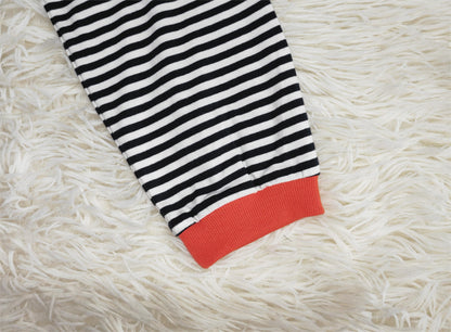Orange-navy-blue-white striped Long Sleeve - HerbstStreifen - Image 8