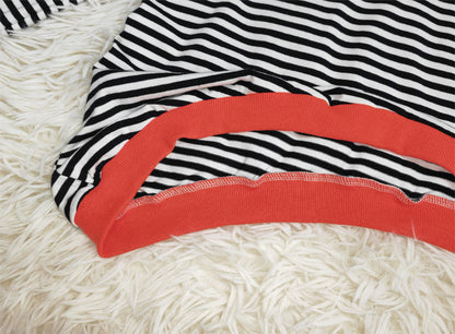 Orange-navy-blue-white striped Long Sleeve - HerbstStreifen - Image 9