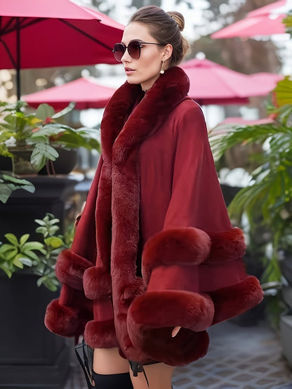 Oversized Furry Cape Jas for Women - Fiona - Image 6
