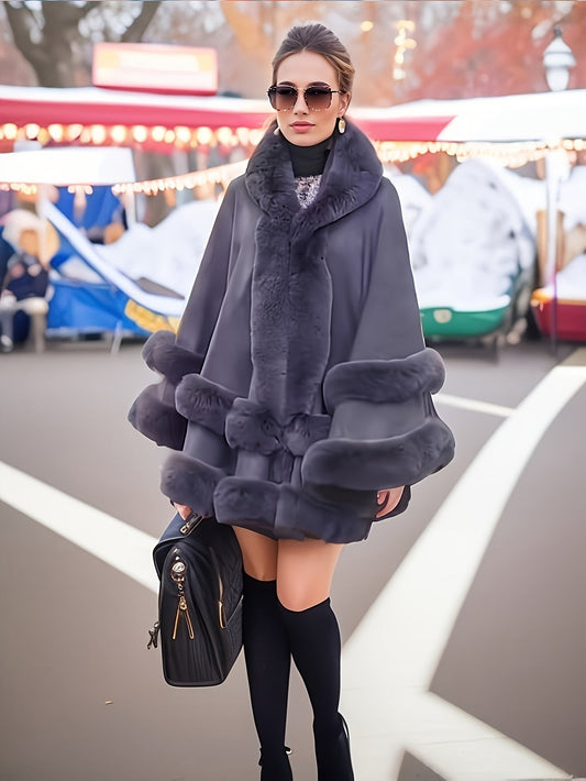 Oversized Furry Cape Jas for Women - Fiona - Image 1