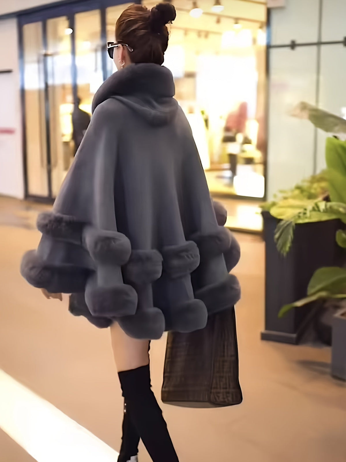Oversized Furry Cape Jas for Women - Fiona - Image 10