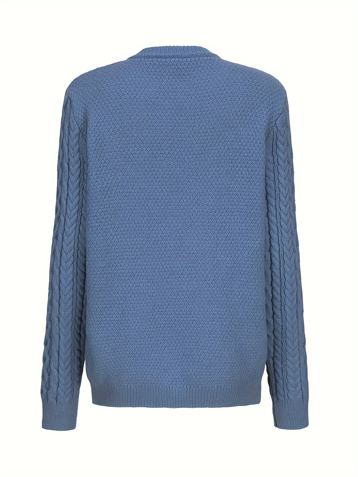 Plain Knitted Cardigan with Button Closure and Pockets - Olivia - Image 10