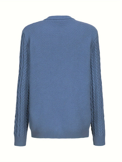 Plain Knitted Cardigan with Button Closure and Pockets - Olivia - Image 10