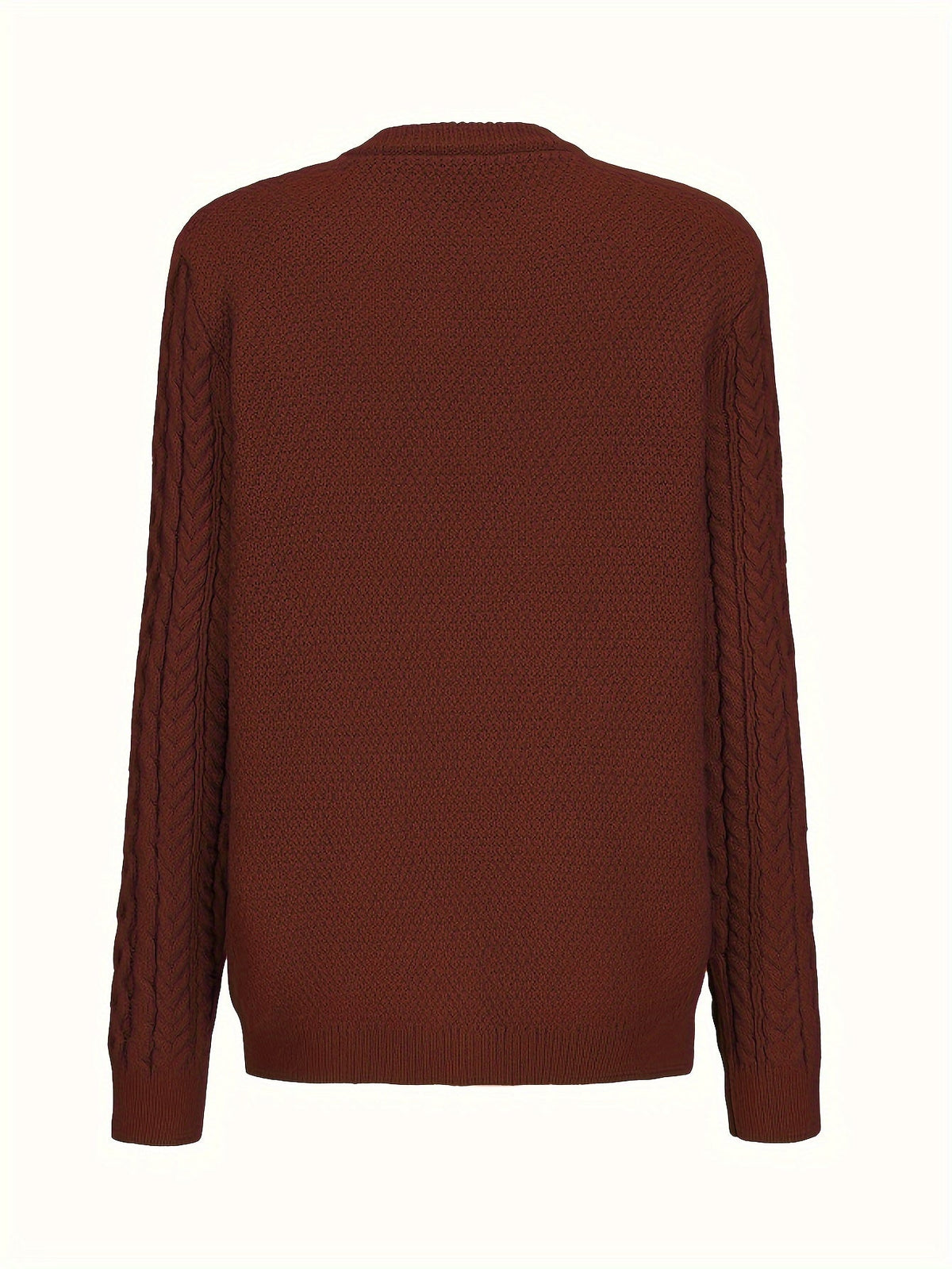 Plain Knitted Cardigan with Button Closure and Pockets - Olivia - Image 7