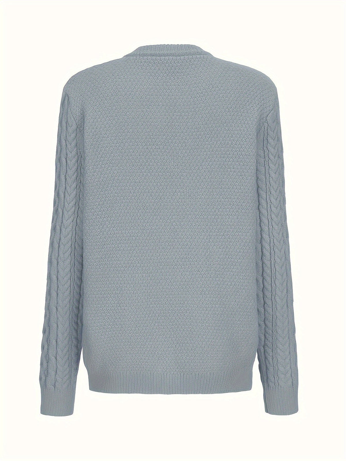 Plain Knitted Cardigan with Button Closure and Pockets - Olivia - Image 8
